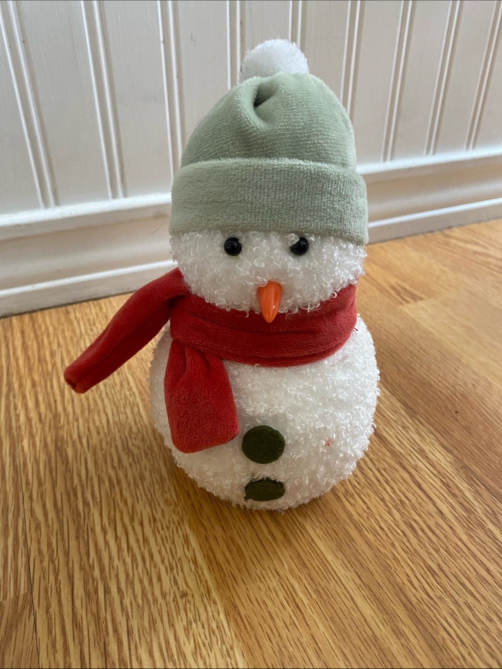 2022 Target Bullseye Playground White Snowman with Red Scarf and Sage Green Hat
